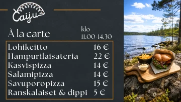 A la carte lista uusi burger