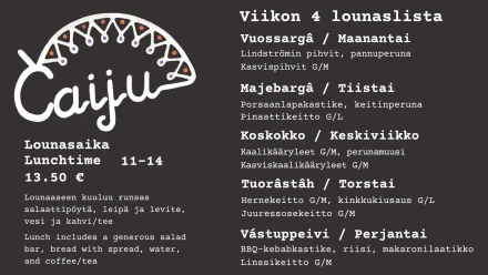 Caiju ruokalista vko4